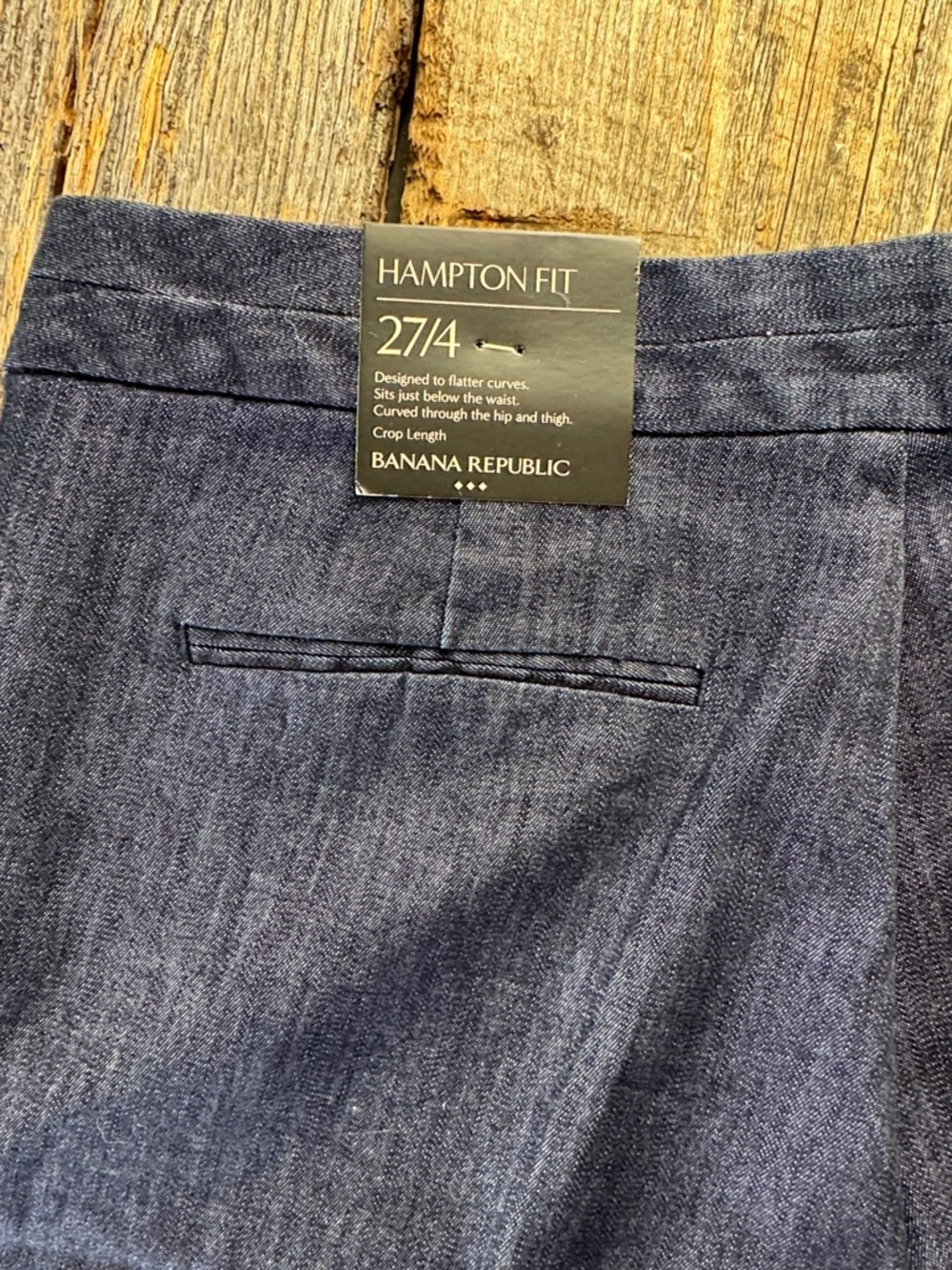 Banana Republic Blue Denim Bermuda Short Size 27 NWOT - Picture 6 of 10